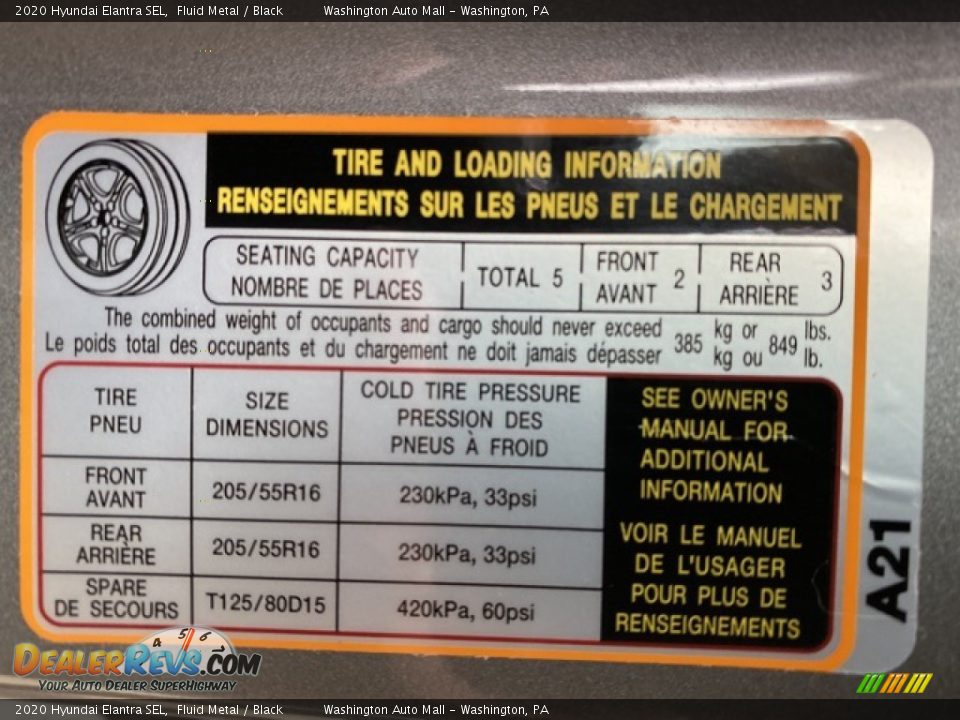 2020 Hyundai Elantra SEL Fluid Metal / Black Photo #9