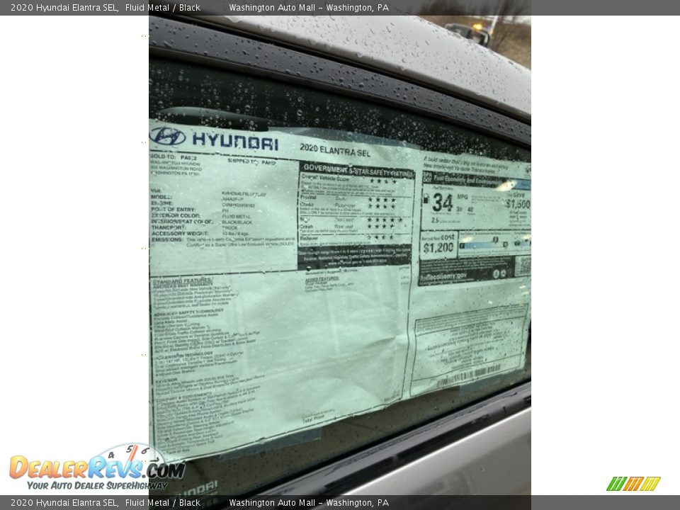 2020 Hyundai Elantra SEL Fluid Metal / Black Photo #14