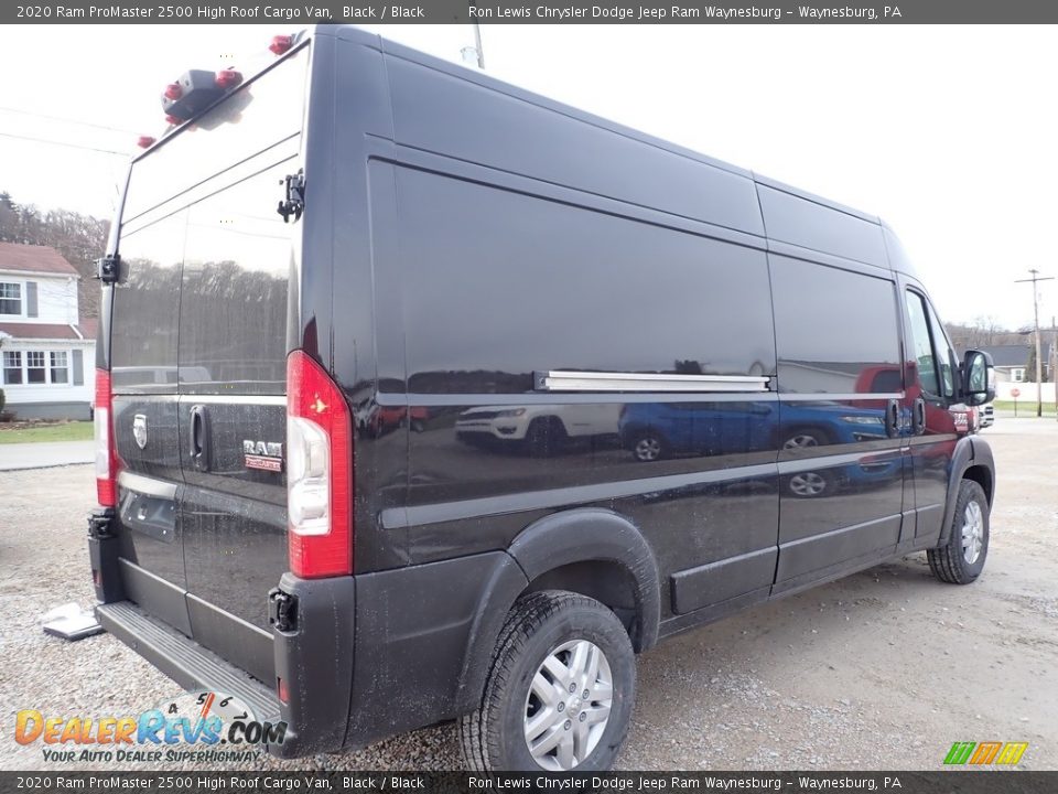 2020 Ram ProMaster 2500 High Roof Cargo Van Black / Black Photo #5