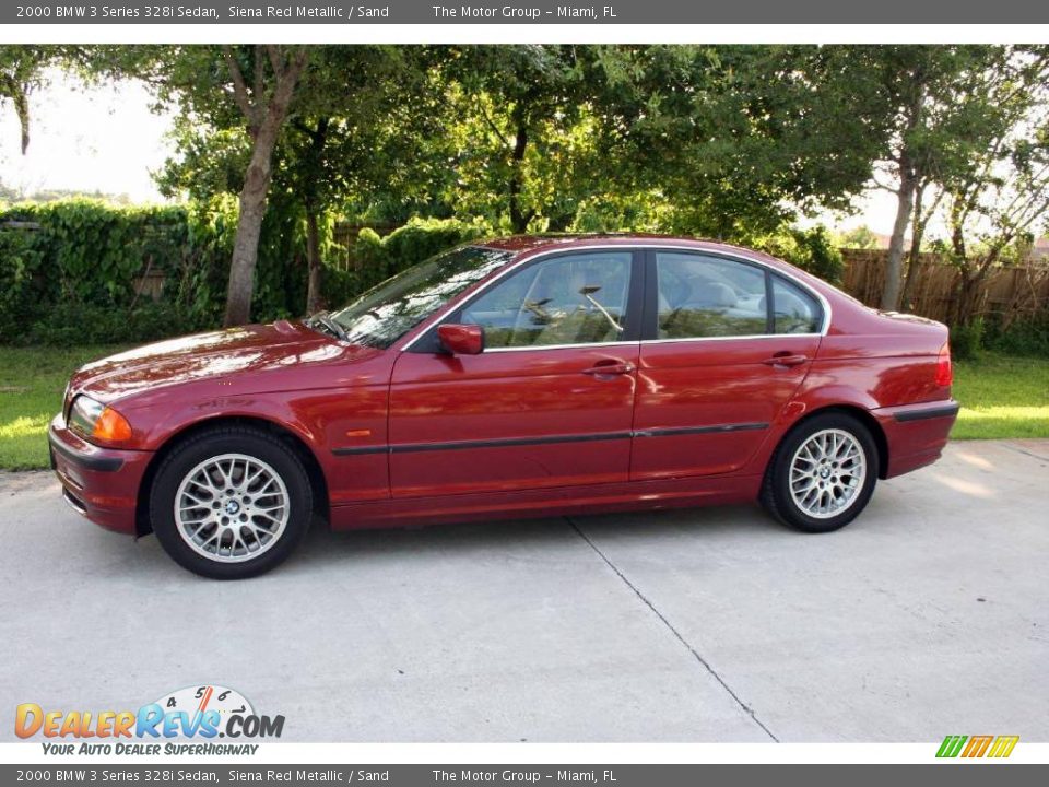 2000 BMW 3 Series 328i Sedan Siena Red Metallic / Sand Photo #3