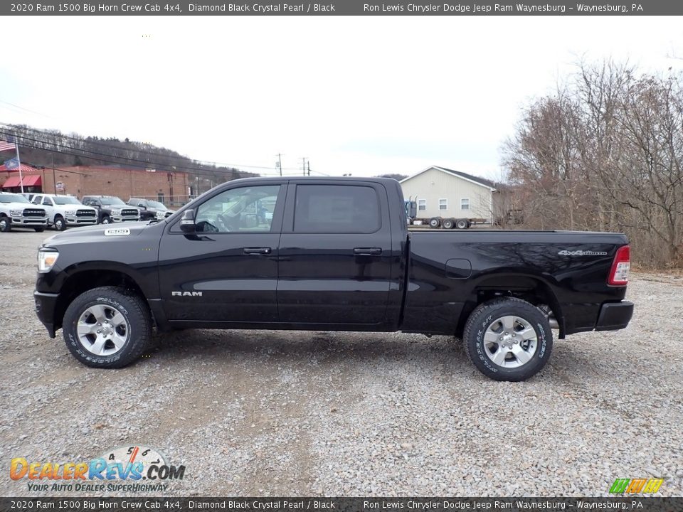 2020 Ram 1500 Big Horn Crew Cab 4x4 Diamond Black Crystal Pearl / Black Photo #2