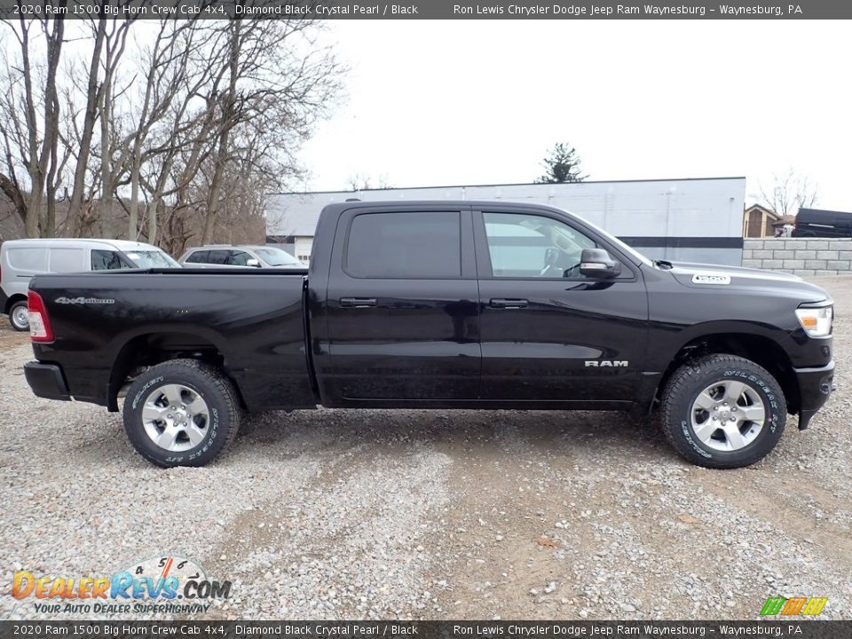 2020 Ram 1500 Big Horn Crew Cab 4x4 Diamond Black Crystal Pearl / Black Photo #6