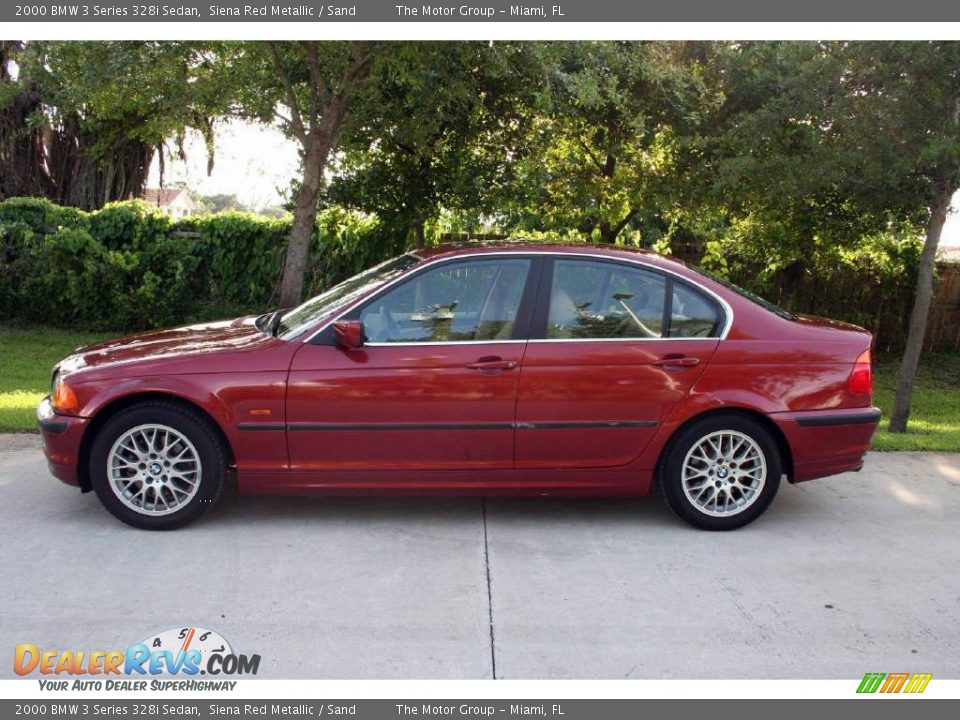 2000 BMW 3 Series 328i Sedan Siena Red Metallic / Sand Photo #4
