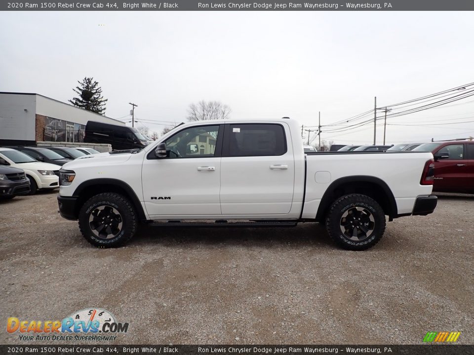 2020 Ram 1500 Rebel Crew Cab 4x4 Bright White / Black Photo #2