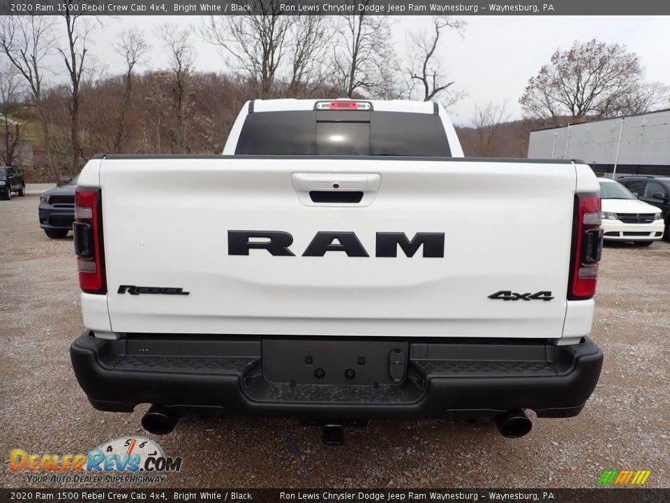 2020 Ram 1500 Rebel Crew Cab 4x4 Bright White / Black Photo #4