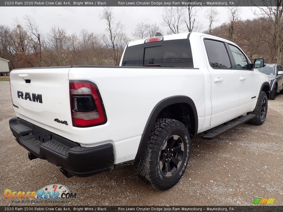 2020 Ram 1500 Rebel Crew Cab 4x4 Bright White / Black Photo #5