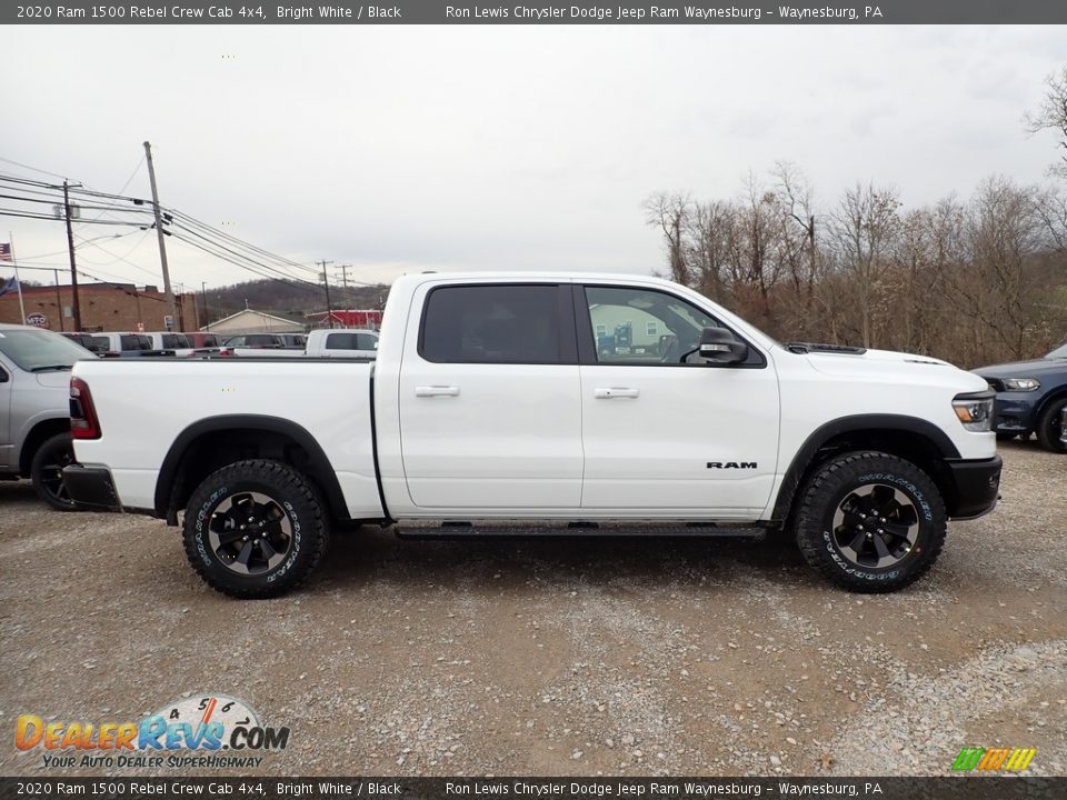 Bright White 2020 Ram 1500 Rebel Crew Cab 4x4 Photo #6