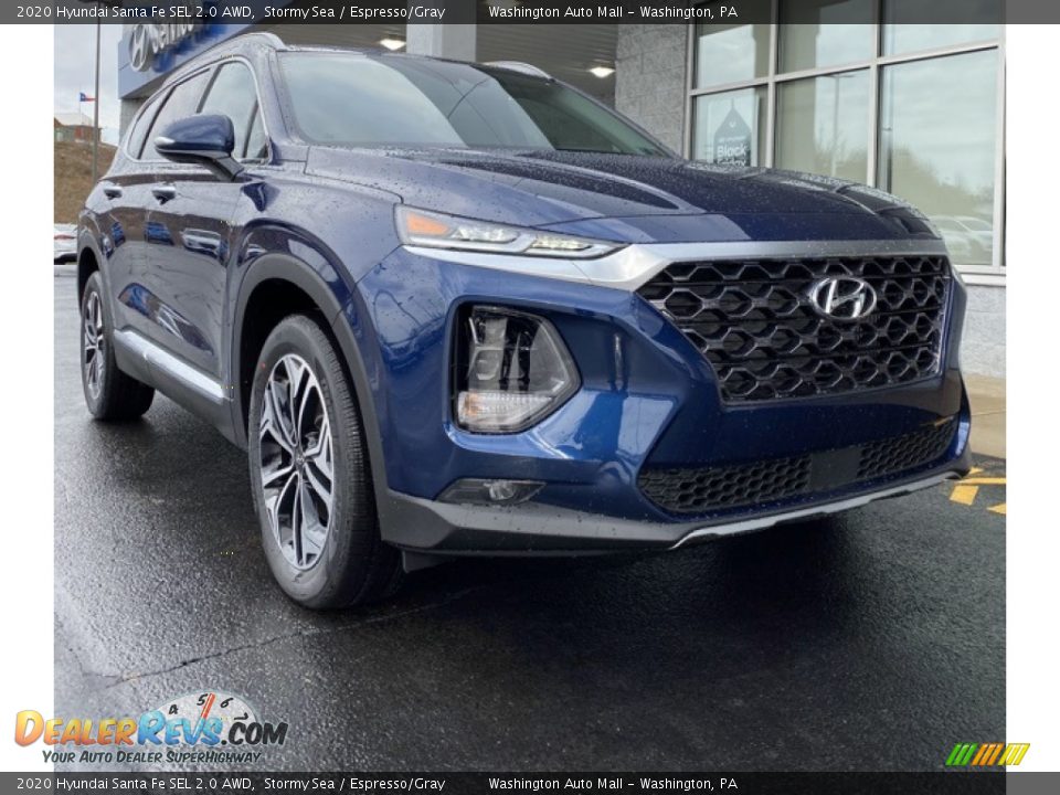 2020 Hyundai Santa Fe SEL 2.0 AWD Stormy Sea / Espresso/Gray Photo #1