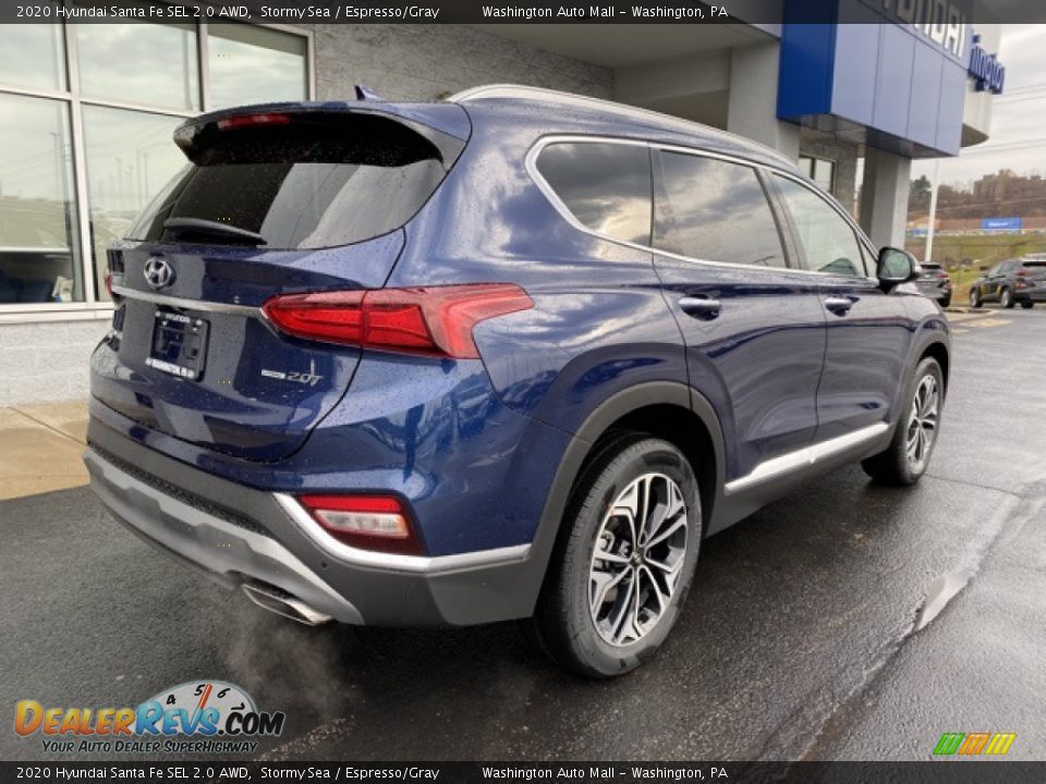 2020 Hyundai Santa Fe SEL 2.0 AWD Stormy Sea / Espresso/Gray Photo #4