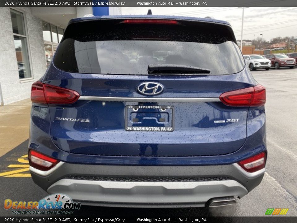 2020 Hyundai Santa Fe SEL 2.0 AWD Stormy Sea / Espresso/Gray Photo #5