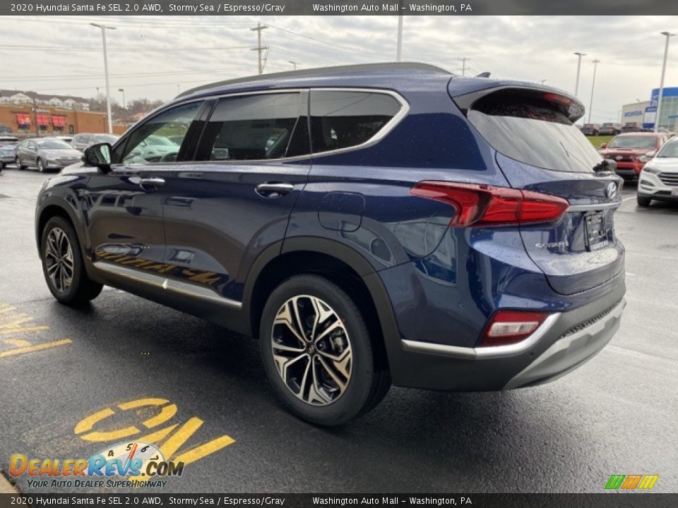 2020 Hyundai Santa Fe SEL 2.0 AWD Stormy Sea / Espresso/Gray Photo #6