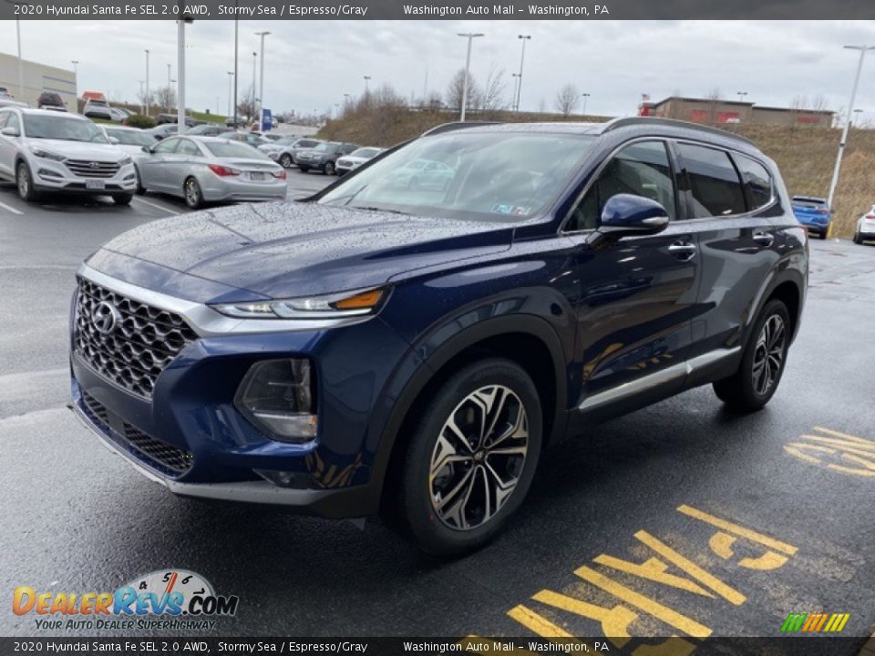 2020 Hyundai Santa Fe SEL 2.0 AWD Stormy Sea / Espresso/Gray Photo #7