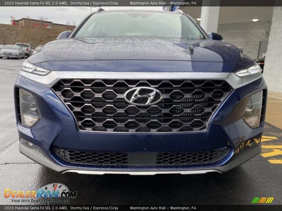 2020 Hyundai Santa Fe SEL 2.0 AWD Stormy Sea / Espresso/Gray Photo #8