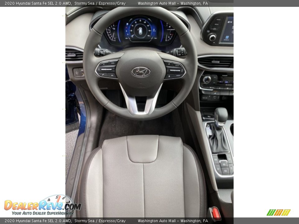 2020 Hyundai Santa Fe SEL 2.0 AWD Stormy Sea / Espresso/Gray Photo #14