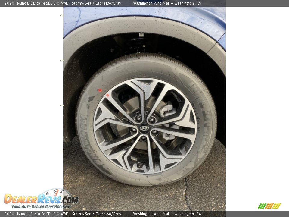 2020 Hyundai Santa Fe SEL 2.0 AWD Stormy Sea / Espresso/Gray Photo #31
