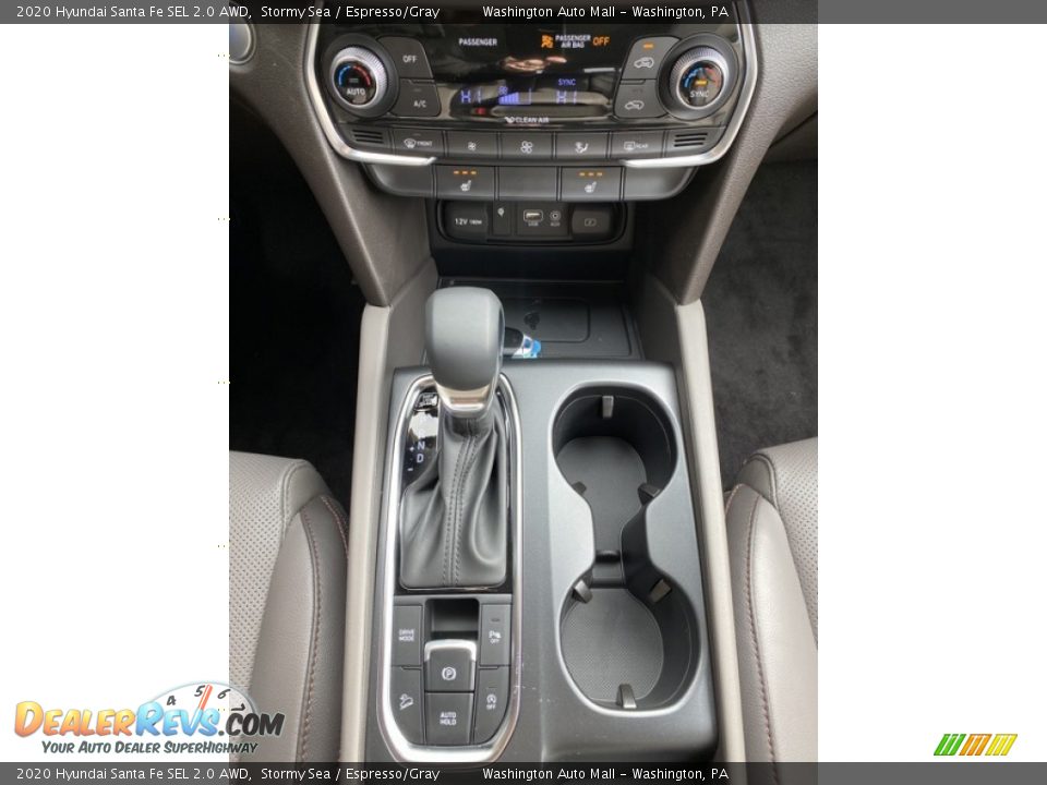 2020 Hyundai Santa Fe SEL 2.0 AWD Stormy Sea / Espresso/Gray Photo #35