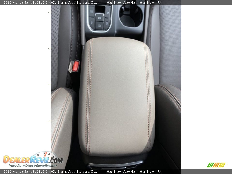 2020 Hyundai Santa Fe SEL 2.0 AWD Stormy Sea / Espresso/Gray Photo #36