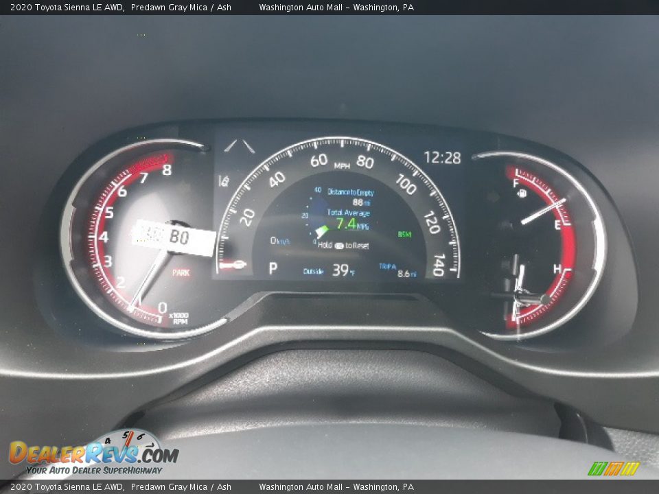 2020 Toyota Sienna LE AWD Predawn Gray Mica / Ash Photo #11