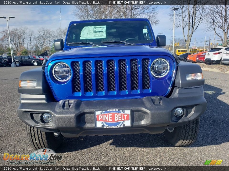 2020 Jeep Wrangler Unlimited Sport 4x4 Ocean Blue Metallic / Black Photo #2