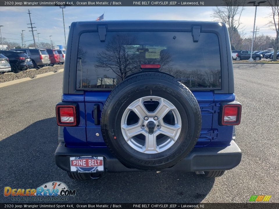 2020 Jeep Wrangler Unlimited Sport 4x4 Ocean Blue Metallic / Black Photo #5