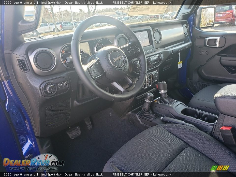 2020 Jeep Wrangler Unlimited Sport 4x4 Ocean Blue Metallic / Black Photo #7
