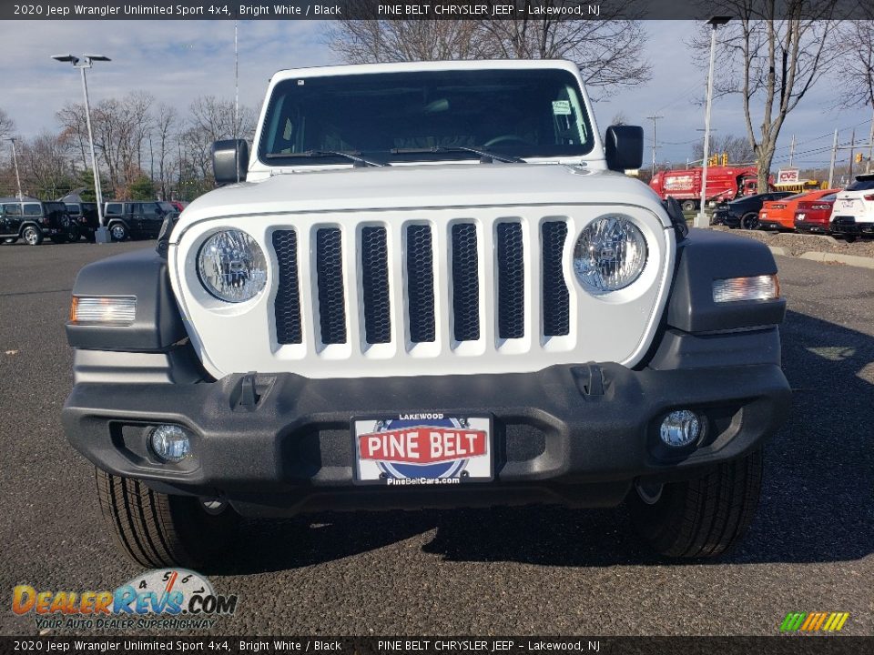 2020 Jeep Wrangler Unlimited Sport 4x4 Bright White / Black Photo #2