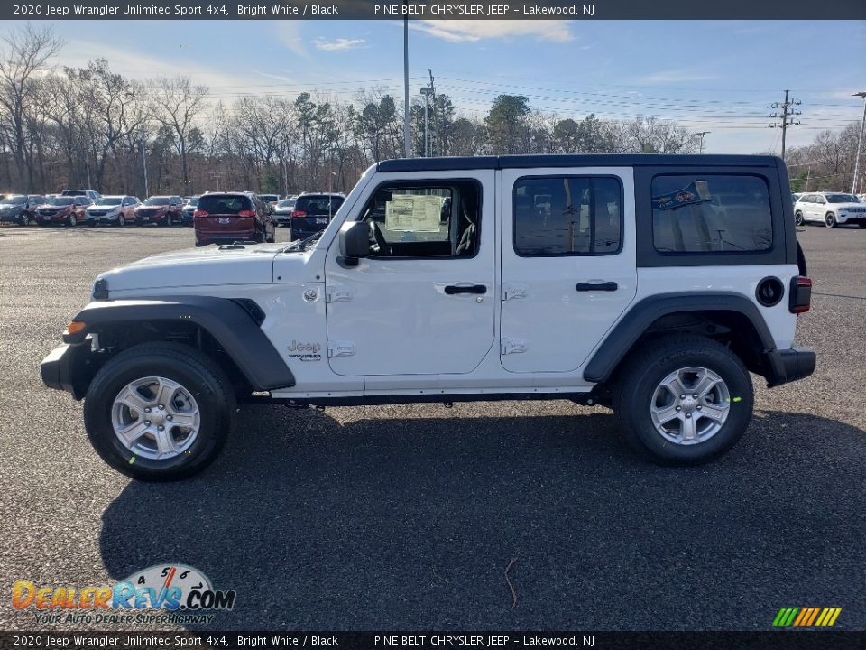 2020 Jeep Wrangler Unlimited Sport 4x4 Bright White / Black Photo #3