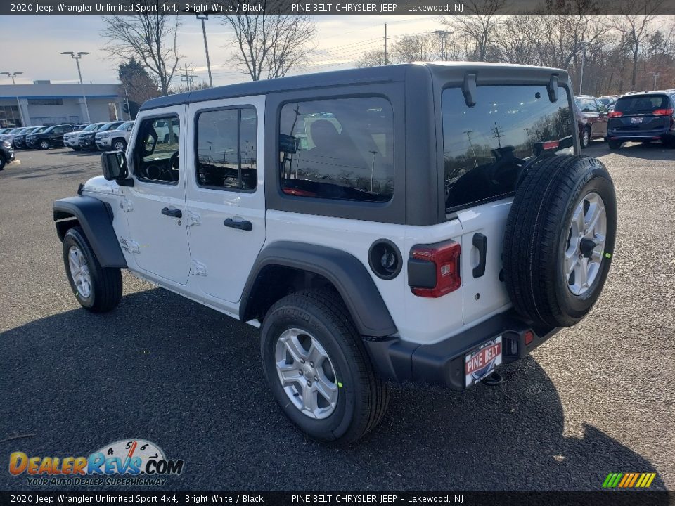 2020 Jeep Wrangler Unlimited Sport 4x4 Bright White / Black Photo #4