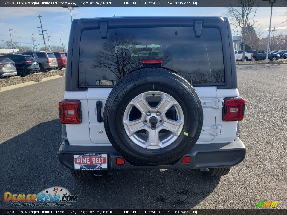 2020 Jeep Wrangler Unlimited Sport 4x4 Bright White / Black Photo #5