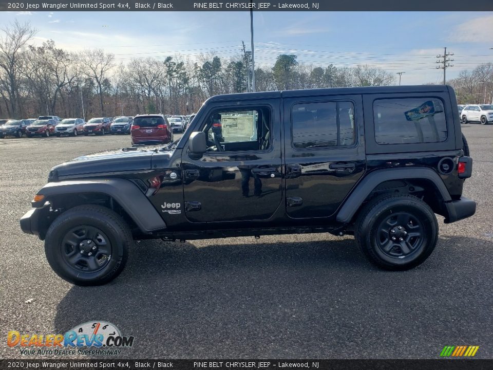 2020 Jeep Wrangler Unlimited Sport 4x4 Black / Black Photo #3
