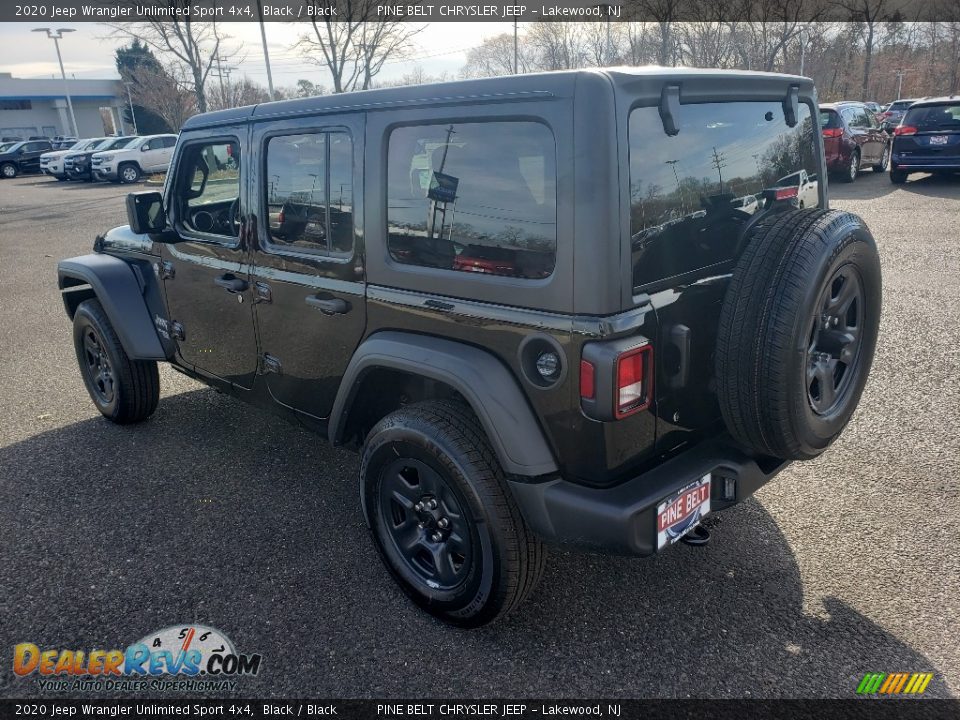 2020 Jeep Wrangler Unlimited Sport 4x4 Black / Black Photo #4