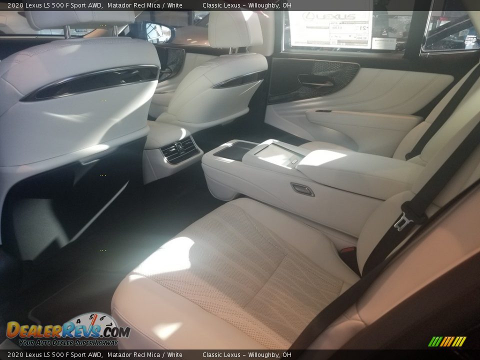 2020 Lexus LS 500 F Sport AWD Matador Red Mica / White Photo #3