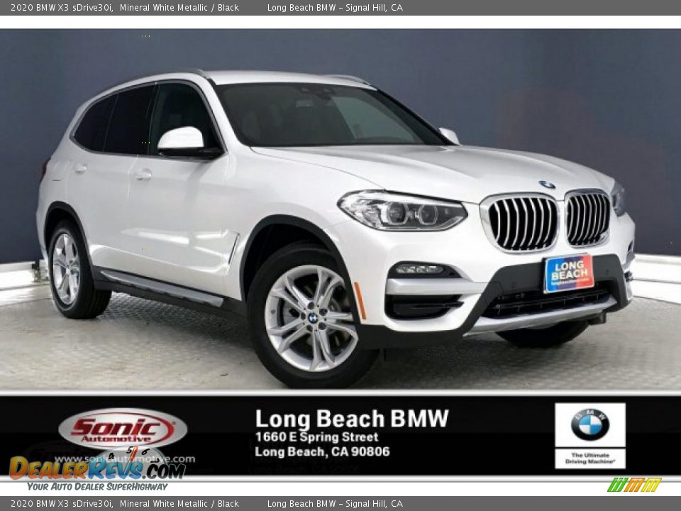 2020 BMW X3 sDrive30i Mineral White Metallic / Black Photo #1