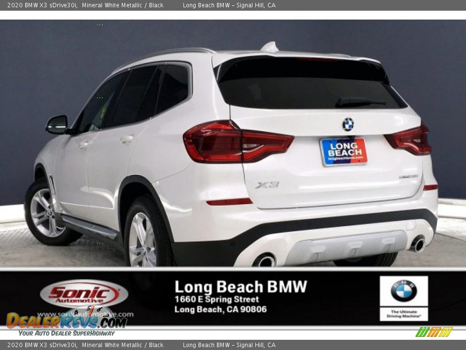 2020 BMW X3 sDrive30i Mineral White Metallic / Black Photo #2