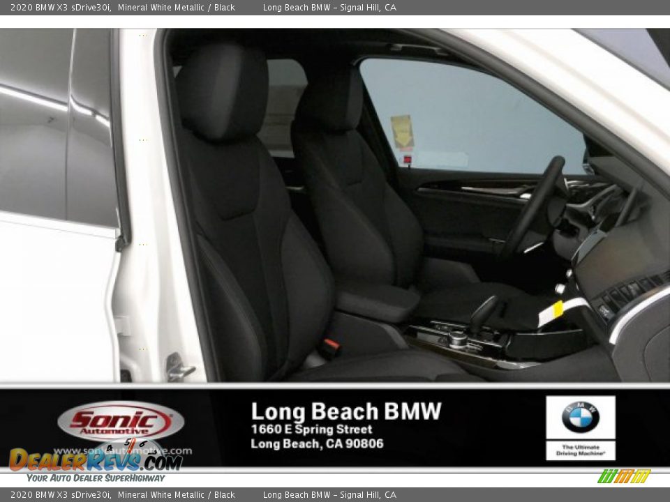 2020 BMW X3 sDrive30i Mineral White Metallic / Black Photo #7