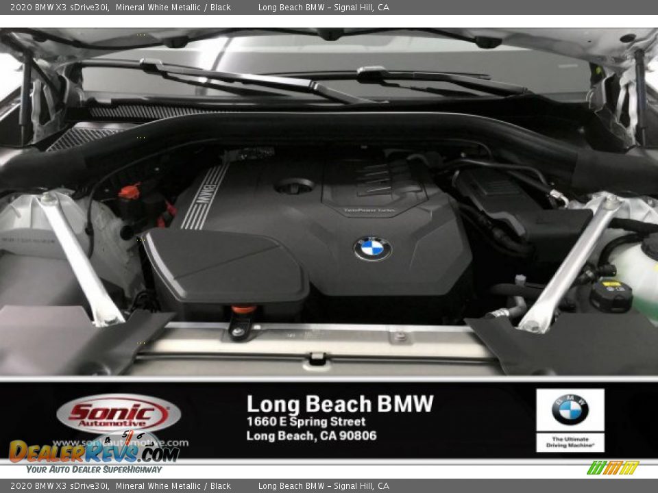 2020 BMW X3 sDrive30i Mineral White Metallic / Black Photo #8