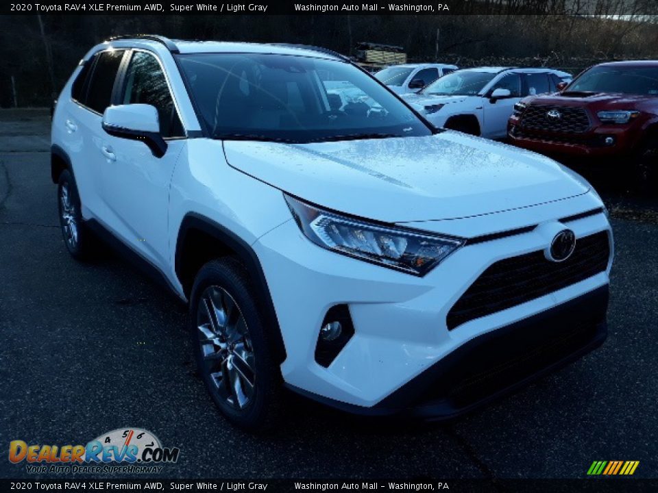 2020 Toyota RAV4 XLE Premium AWD Super White / Light Gray Photo #1