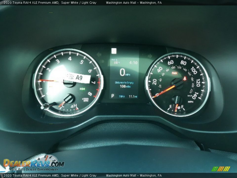 2020 Toyota RAV4 XLE Premium AWD Super White / Light Gray Photo #7