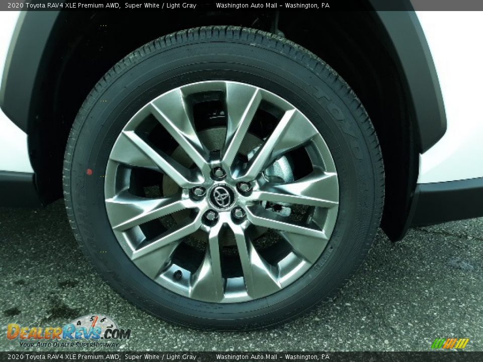 2020 Toyota RAV4 XLE Premium AWD Super White / Light Gray Photo #10
