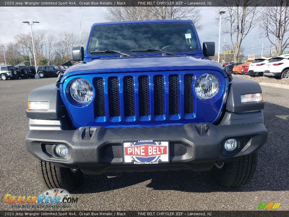 2020 Jeep Wrangler Unlimited Sport 4x4 Ocean Blue Metallic / Black Photo #2