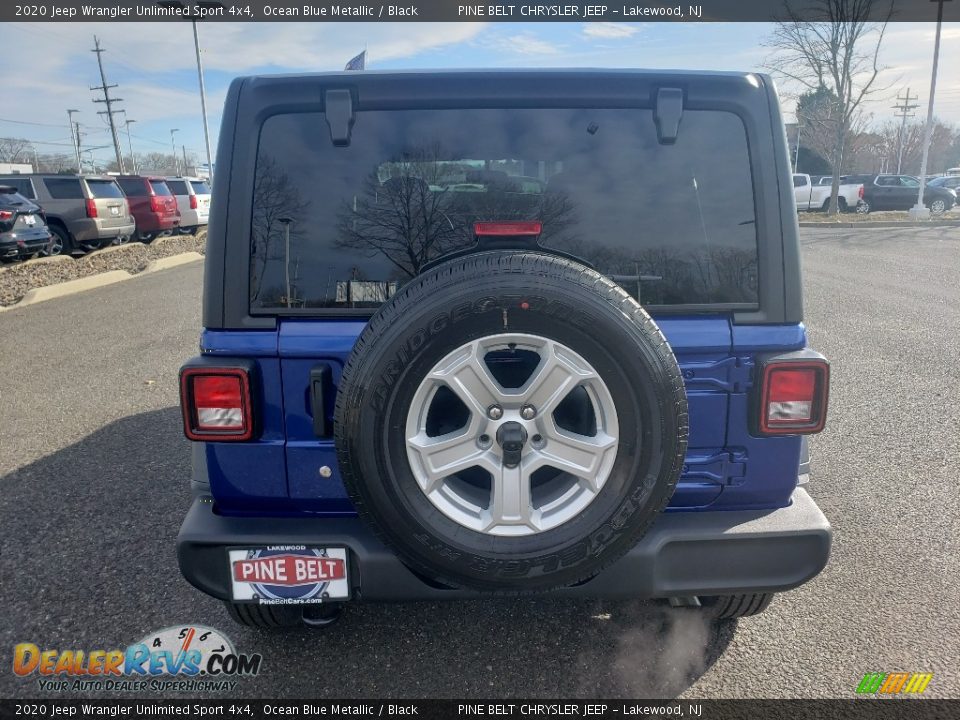 2020 Jeep Wrangler Unlimited Sport 4x4 Ocean Blue Metallic / Black Photo #5