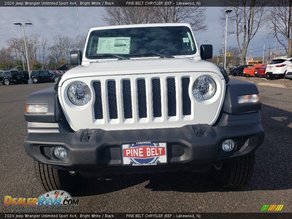 2020 Jeep Wrangler Unlimited Sport 4x4 Bright White / Black Photo #2