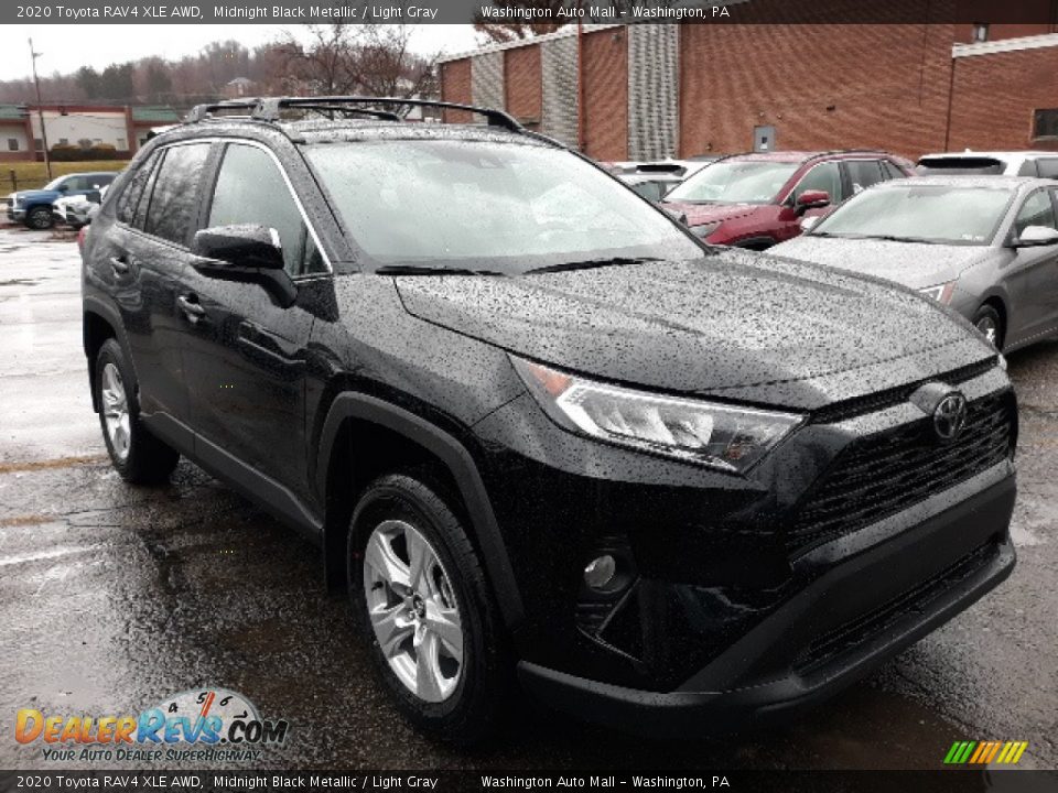 2020 Toyota RAV4 XLE AWD Midnight Black Metallic / Light Gray Photo #1
