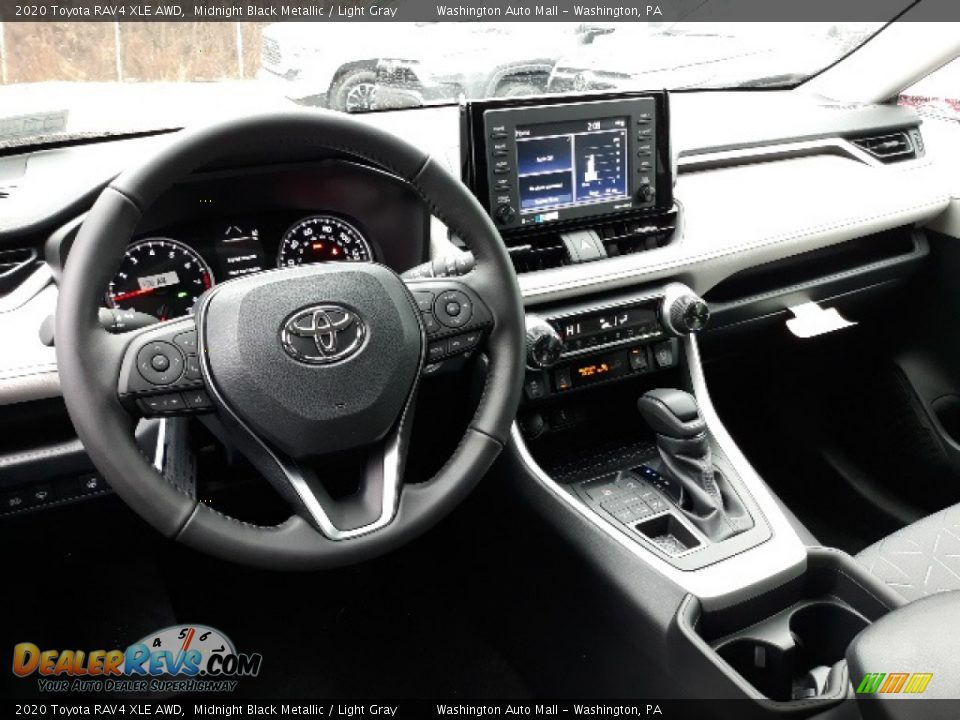 2020 Toyota RAV4 XLE AWD Midnight Black Metallic / Light Gray Photo #3