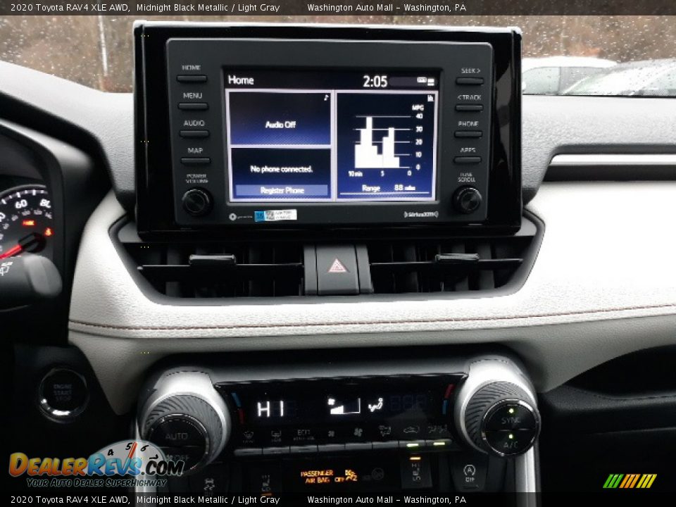 2020 Toyota RAV4 XLE AWD Midnight Black Metallic / Light Gray Photo #5
