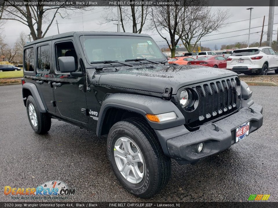 2020 Jeep Wrangler Unlimited Sport 4x4 Black / Black Photo #1