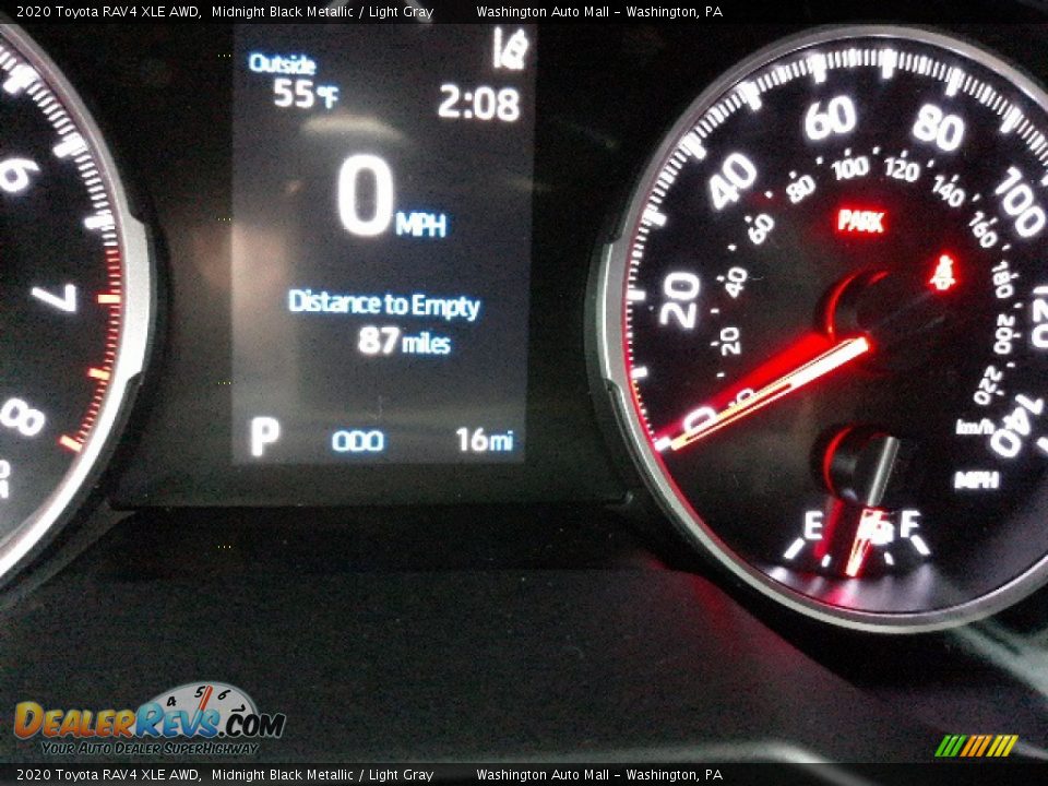 2020 Toyota RAV4 XLE AWD Midnight Black Metallic / Light Gray Photo #21