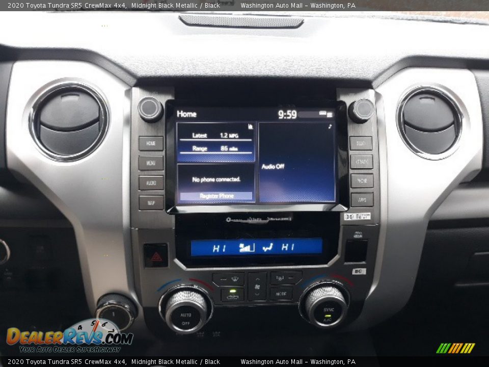 2020 Toyota Tundra SR5 CrewMax 4x4 Midnight Black Metallic / Black Photo #5