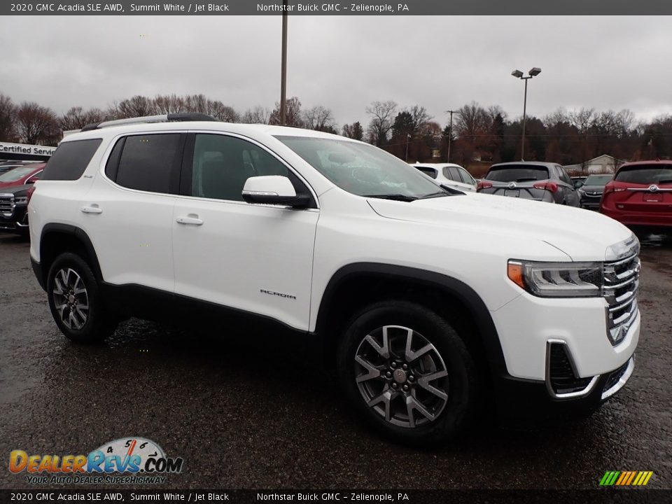 2020 GMC Acadia SLE AWD Summit White / Jet Black Photo #3