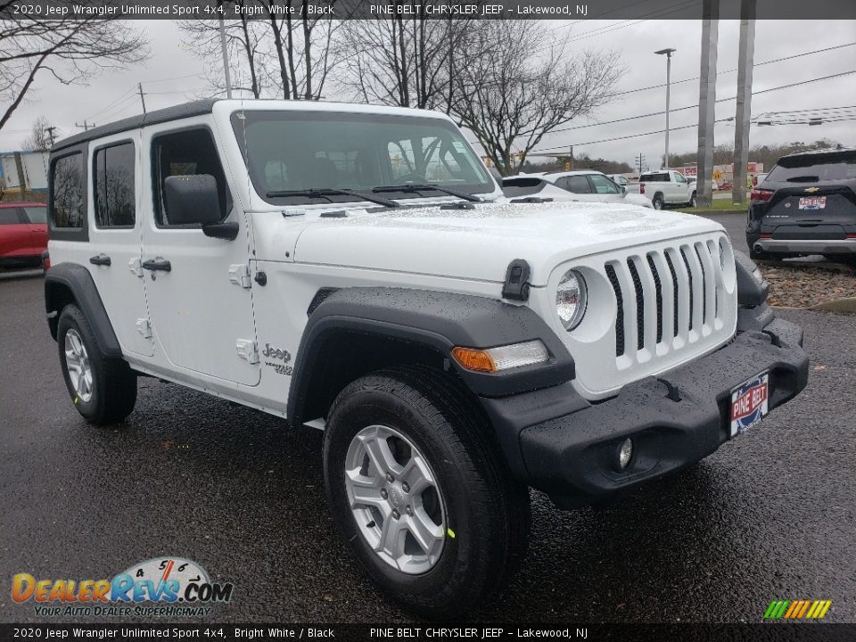 2020 Jeep Wrangler Unlimited Sport 4x4 Bright White / Black Photo #1